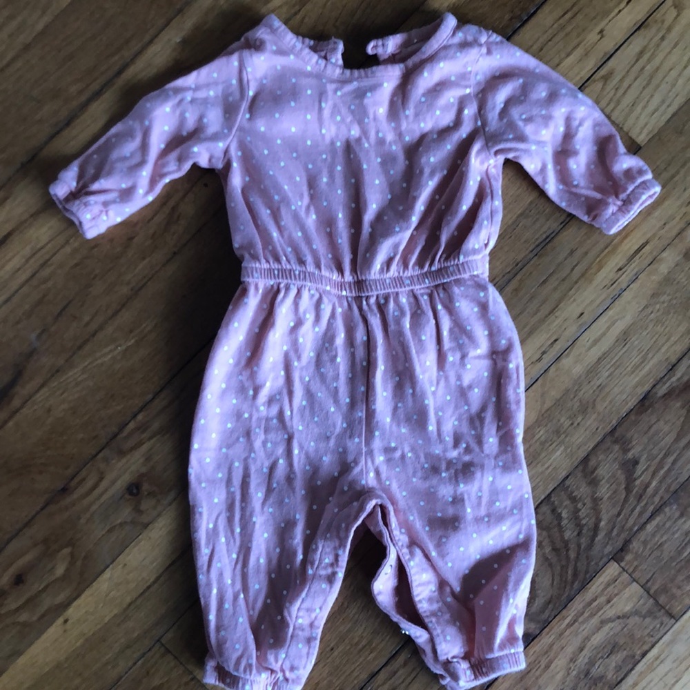 Pink baby romper